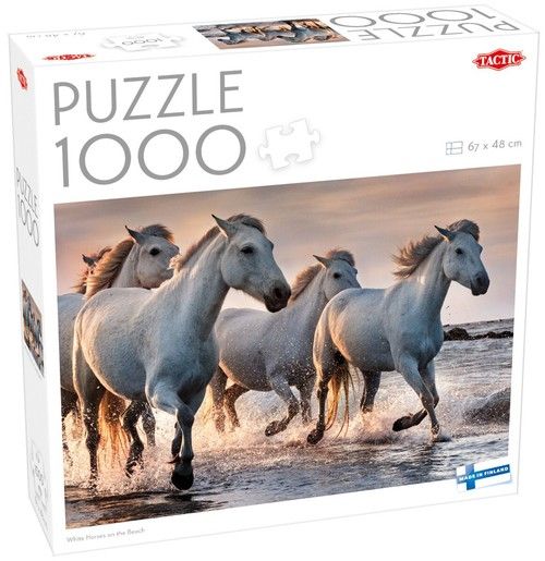 Puzzle 1000 White horses on the beach Tactic - puzzle