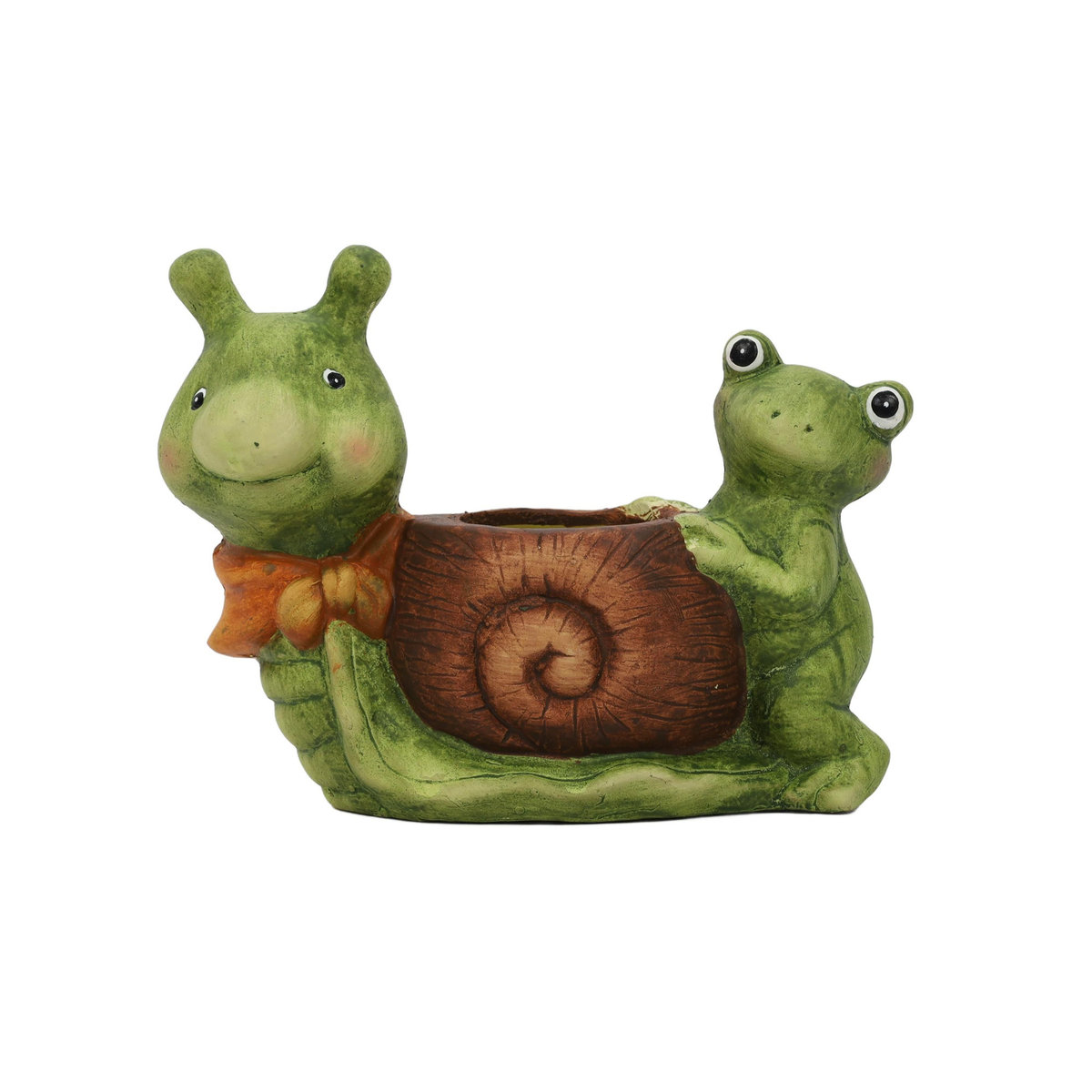 Doniczka ceramiczna w kształcie ślimaka, 15 cm