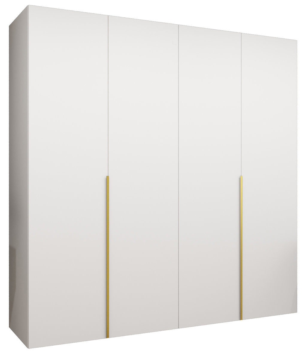 Szafa uchylna otwierana ALICANTE 1 200 wys. 202 cm Biały + u. Złoty