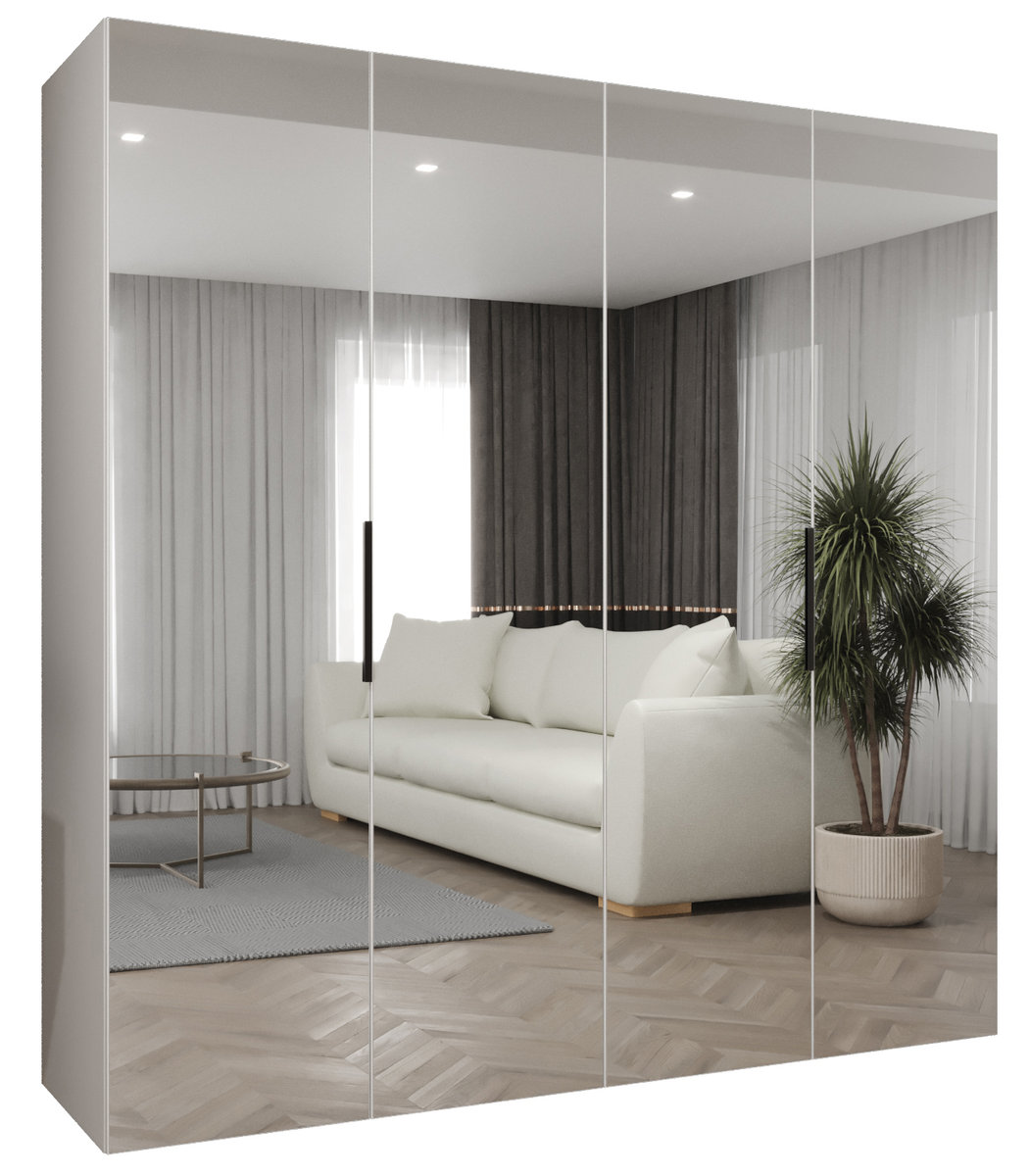 Szafa uchylna otwierana MARBELLA 3 200 wys. 202 cm Biały + u. Czarny