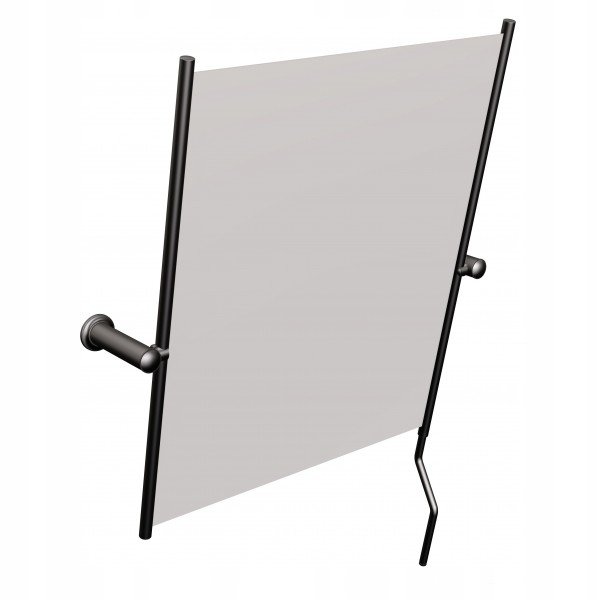 Lustro uchylne z rączką dla niepełnosprawnych CZARNE 50 x 60 cm