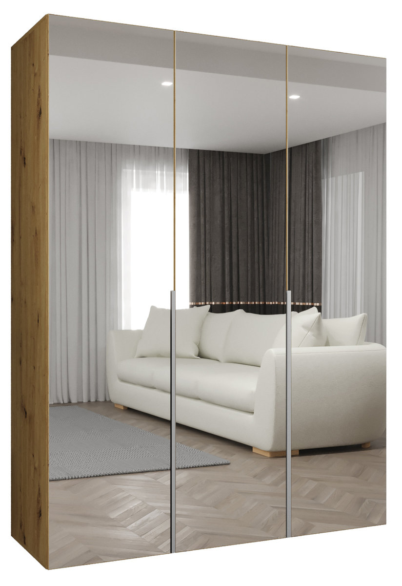 Szafa uchylna otwierana ALICANTE 3 150 wys. 202 cm Artisan + u. Czarny