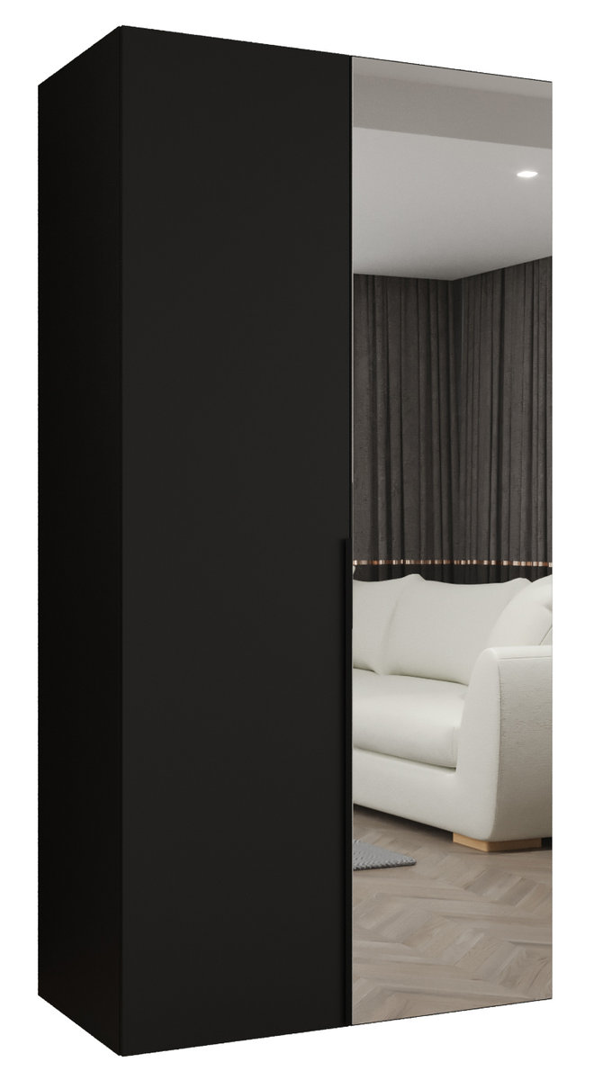 Szafa uchylna otwierana ALICANTE 2 100 wys. 202 cm Czarny + u. Czarny