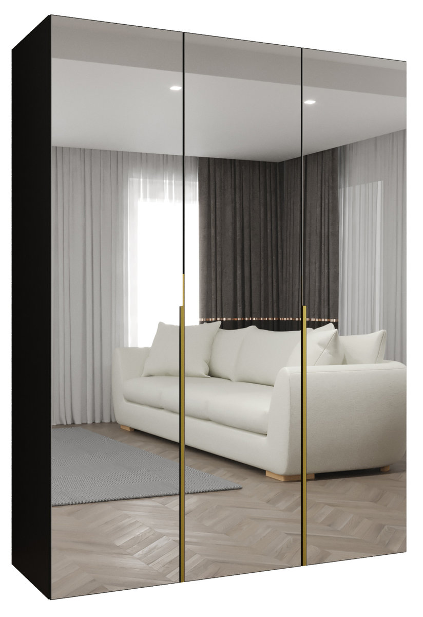 Szafa uchylna otwierana ALICANTE 3 150 wys. 202 cm Czarny + u. Złoty