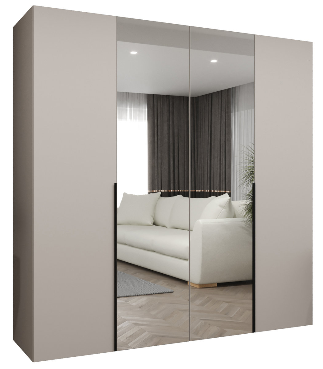 Szafa uchylna otwierana ALICANTE 2 200 wys. 202 cm Kaszmir + u. Czarny