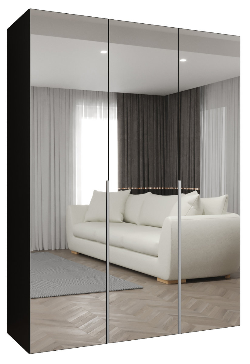 Szafa uchylna otwierana ALICANTE 3 150 wys. 202 cm Czarny + u. Kaszmir