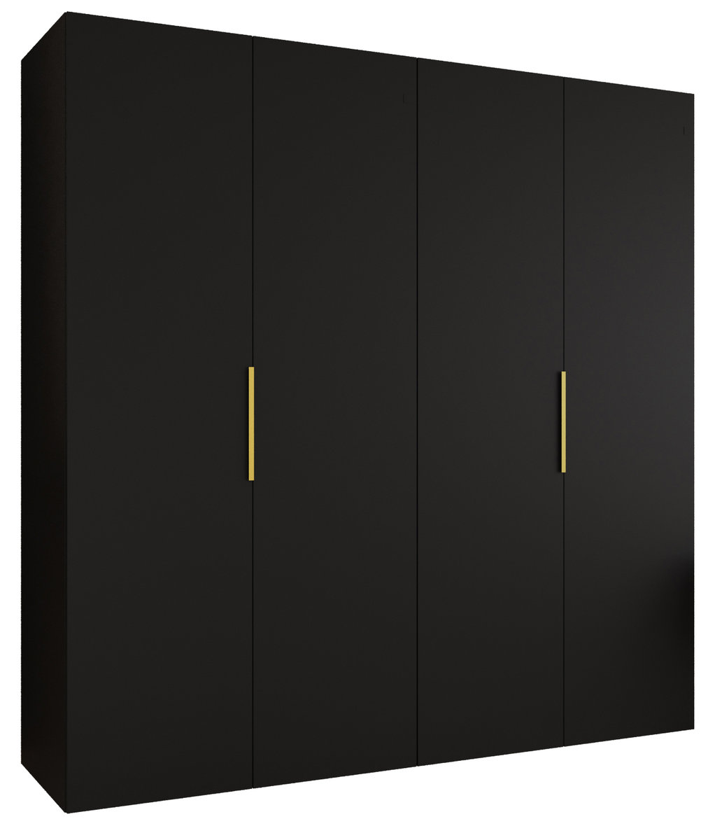 Szafa uchylna otwierana MARBELLA 1 200 wys. 202 cm Czarny + u. Złoty