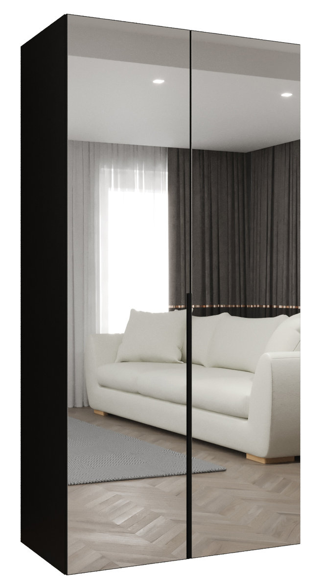 Szafa uchylna otwierana ALICANTE 3 100 wys. 202 cm Czarny + u. Czarny