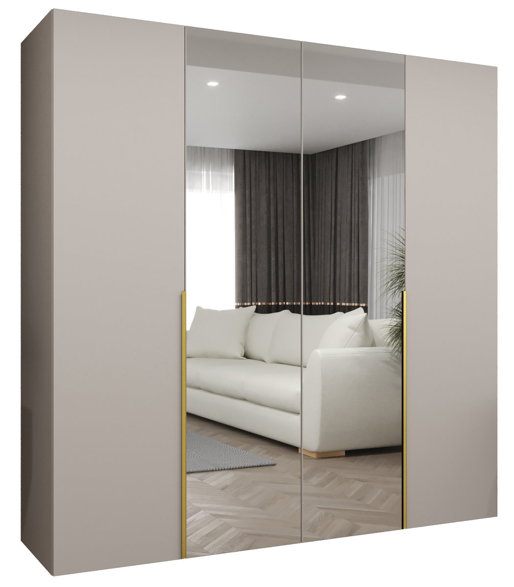 Szafa uchylna otwierana ALICANTE 2 200 wys. 202 cm Kaszmir + u. Złoty