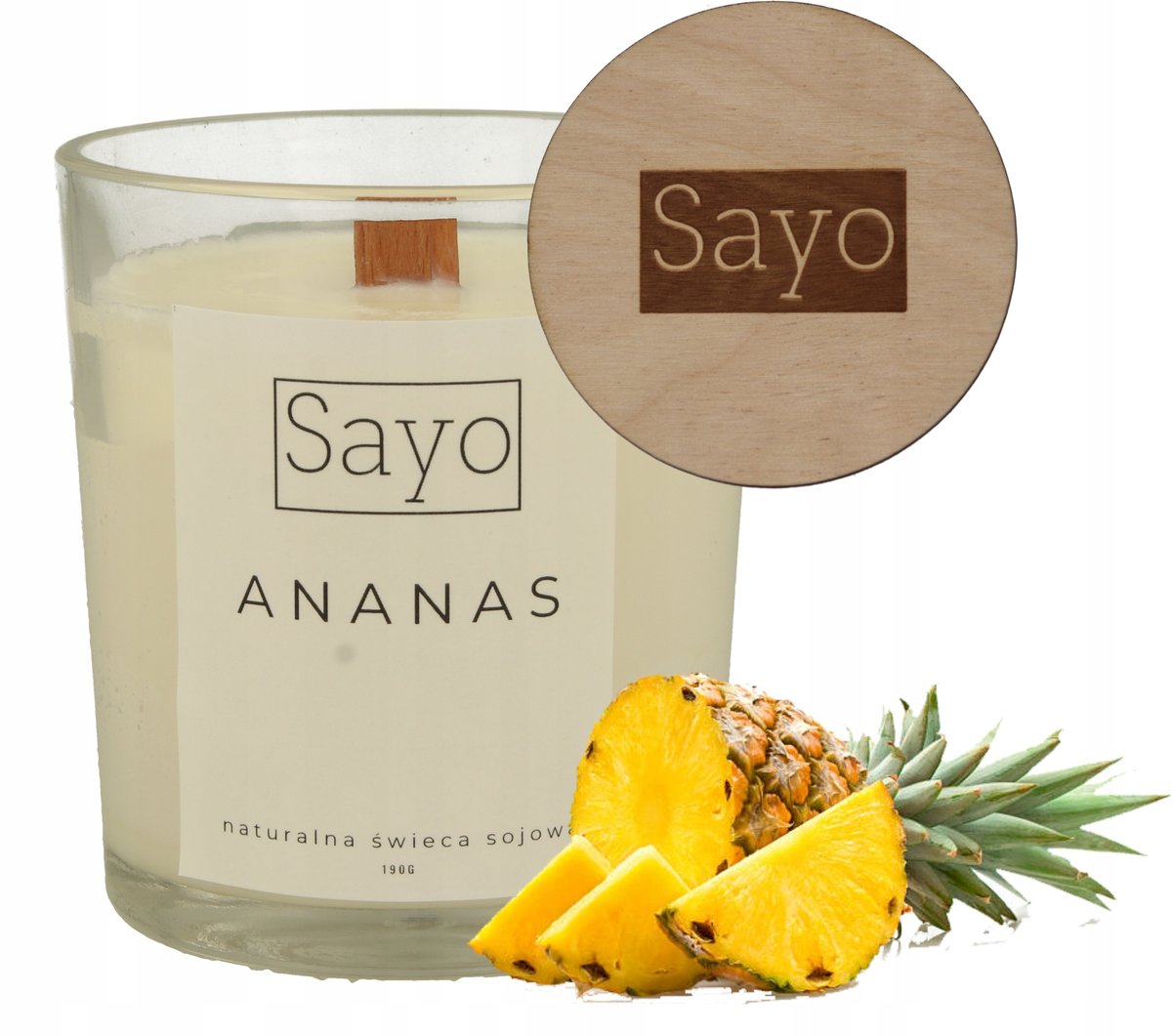 ANANAS SOJOWA ŚWIECA PREZENT ŚWIECZKA ZAPACHOWA 430G