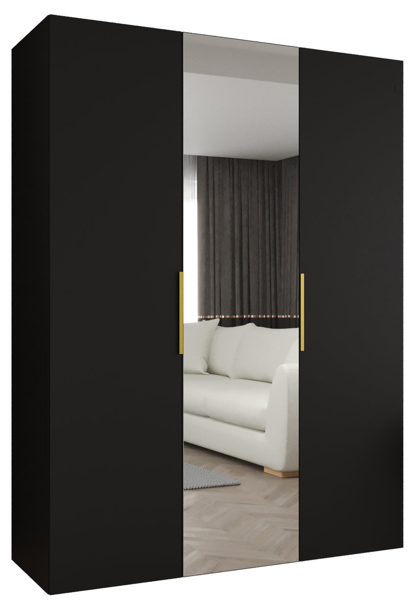 Szafa uchylna otwierana MARBELLA 2 150 wys. 202 cm Czarny + u. Złoty