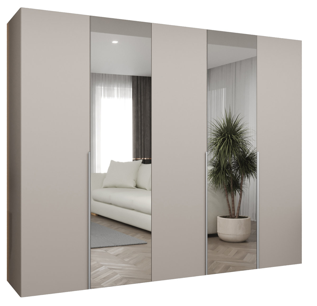 Szafa uchylna otwierana ALICANTE 2 250 wys. 202 cm Kaszmir + u. Kaszmir
