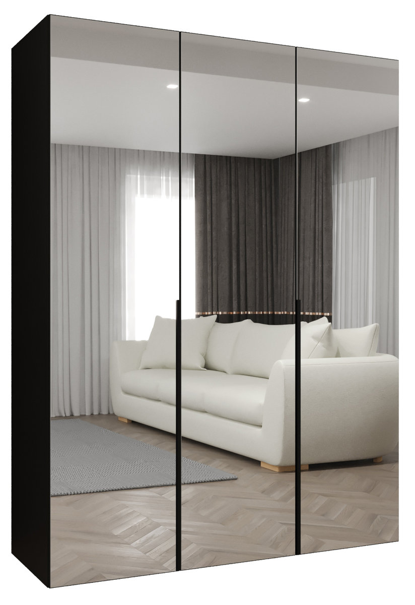 Szafa uchylna otwierana ALICANTE 3 150 wys. 202 cm Czarny + u. Czarny