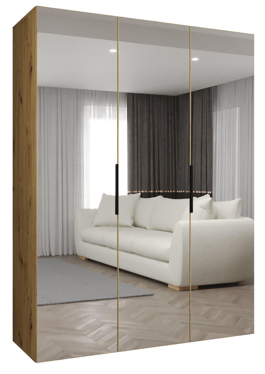 Szafa uchylna otwierana MARBELLA 3 150 wys. 202 cm Artisan + u. Czarny