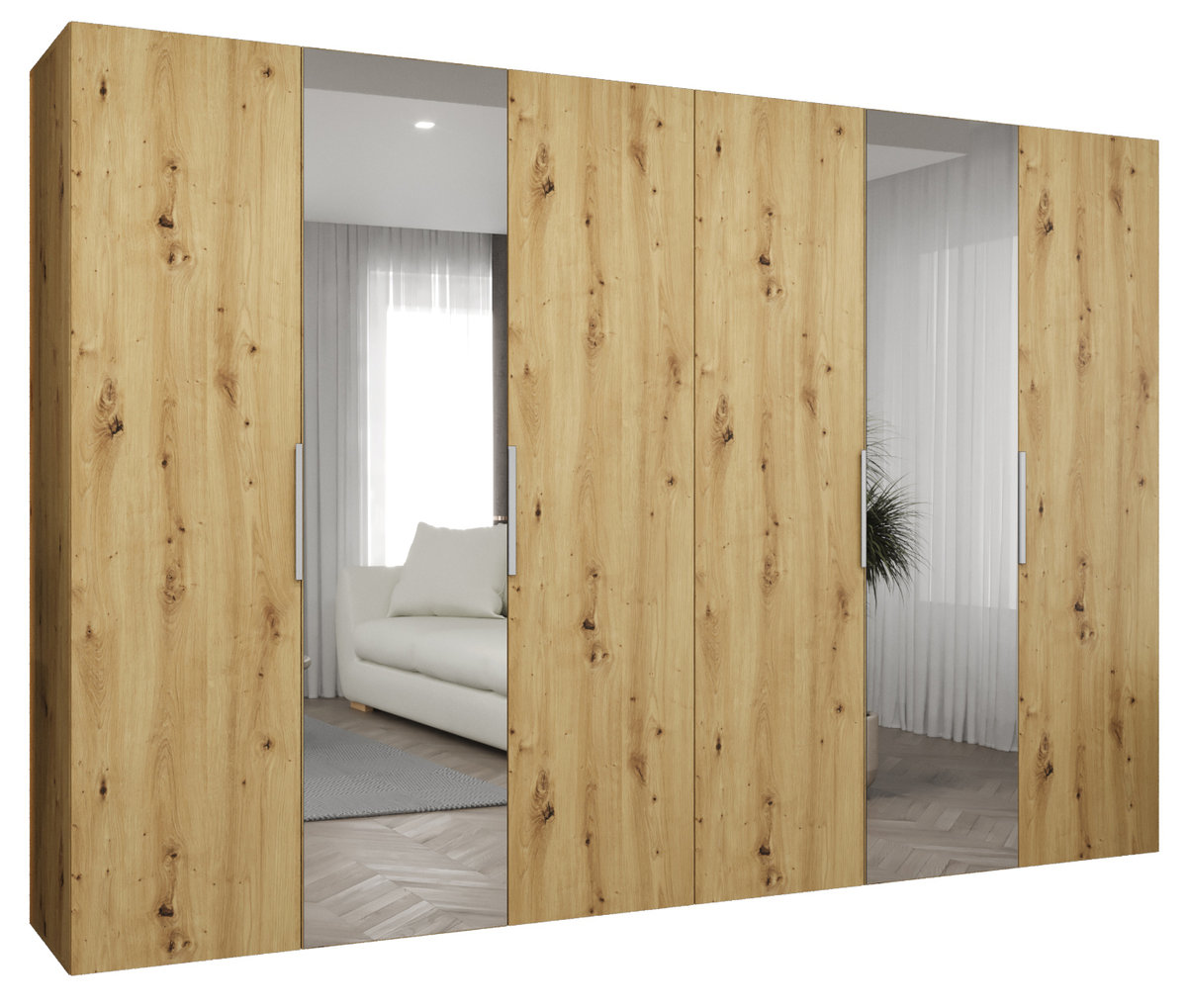 Szafa uchylna otwierana MARBELLA 2 300 wys. 202 cm Artisan + u. Czarny