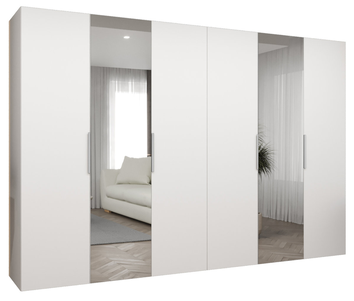 Szafa uchylna otwierana MARBELLA 2 300 wys. 202 cm Biały + u. Kaszmir
