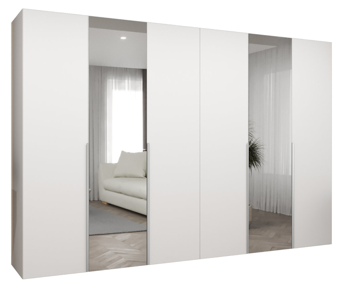 Szafa uchylna otwierana ALICANTE 2 300 wys. 202 cm Biały + u. Kaszmir