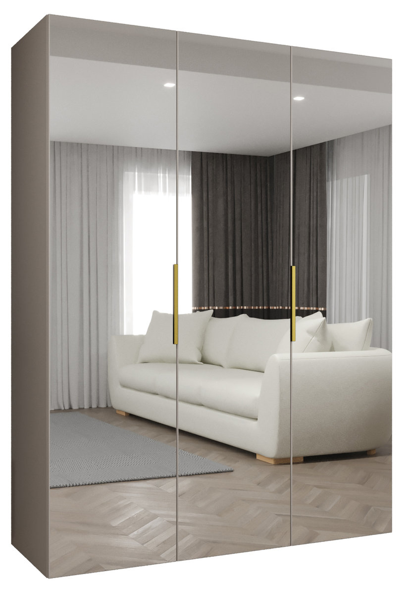 Szafa uchylna otwierana MARBELLA 3 150 wys. 202 cm Kaszmir + u. Złoty