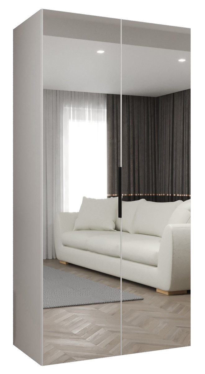 Szafa uchylna otwierana MARBELLA 3 100 wys. 202 cm Biały + u. Czarny