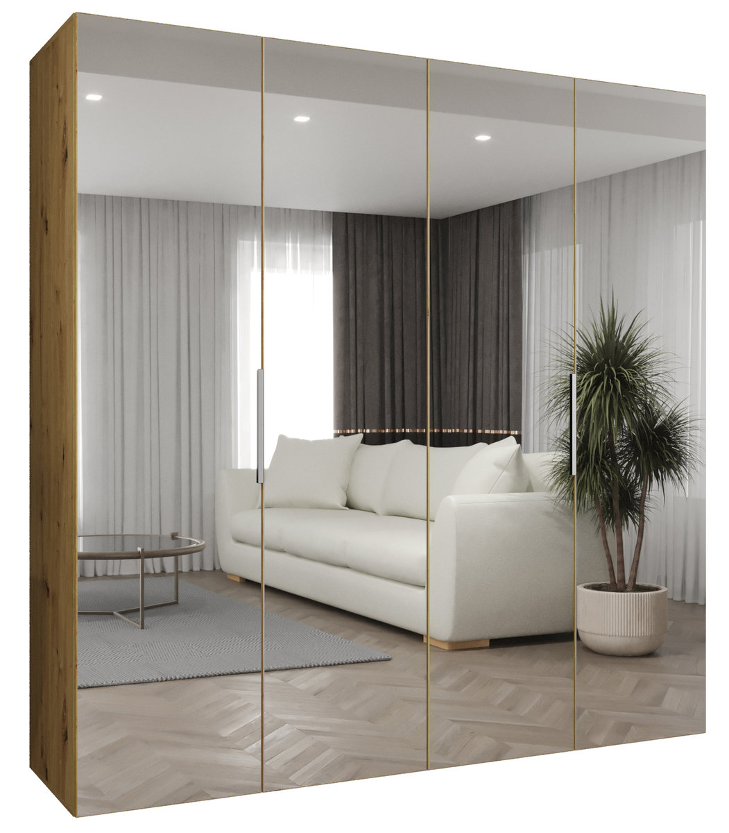 Szafa uchylna otwierana MARBELLA 3 200 wys. 202 cm Artisan + u. Czarny