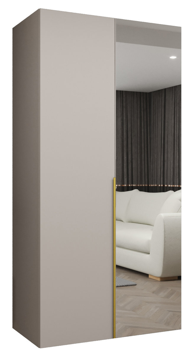 Szafa uchylna otwierana ALICANTE 2 100 wys. 202 cm Kaszmir + u. Złoty