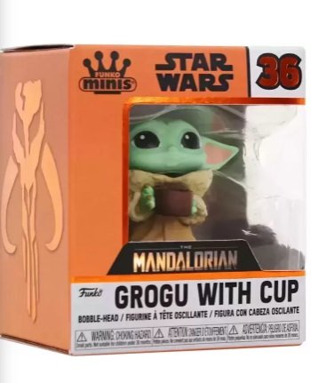Funko Mini Figures Star Wars Grogu with cup 36 5cm