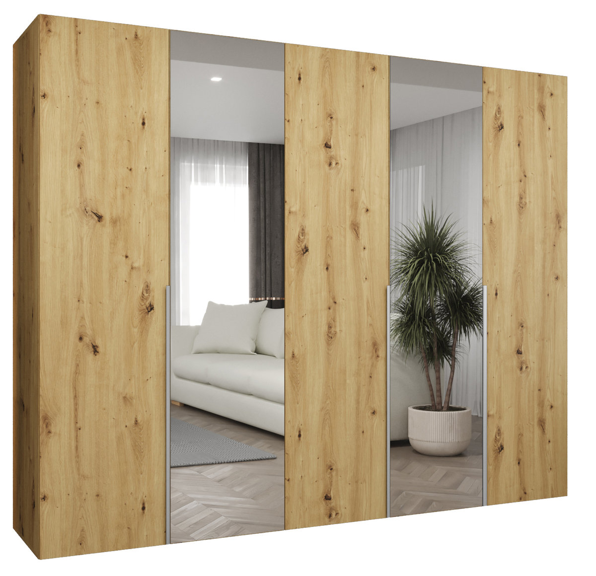 Szafa uchylna otwierana ALICANTE 2 250 wys. 202 cm Artisan + u. Czarny