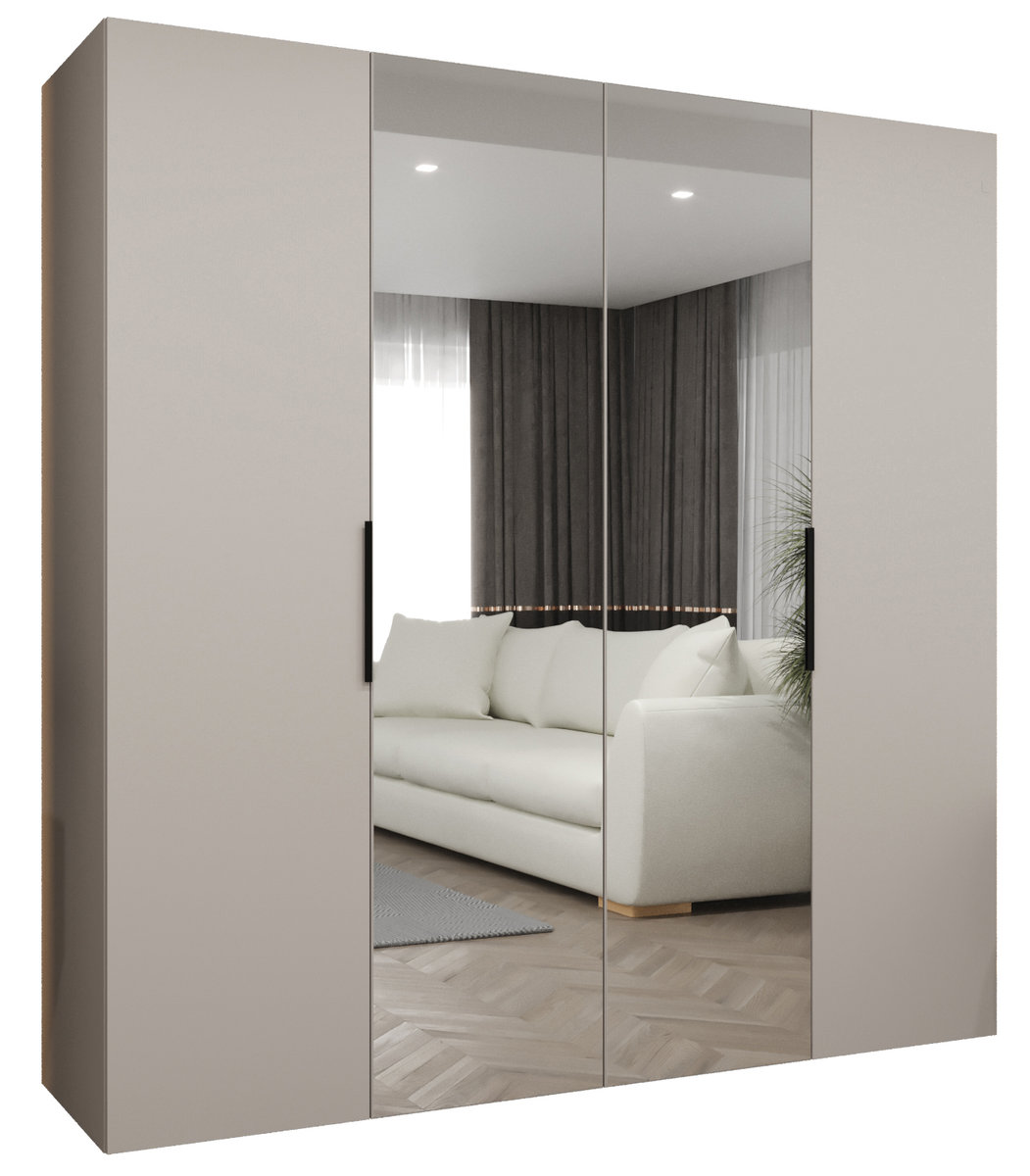 Szafa uchylna otwierana MARBELLA 2 200 wys. 202 cm Kaszmir + u. Czarny