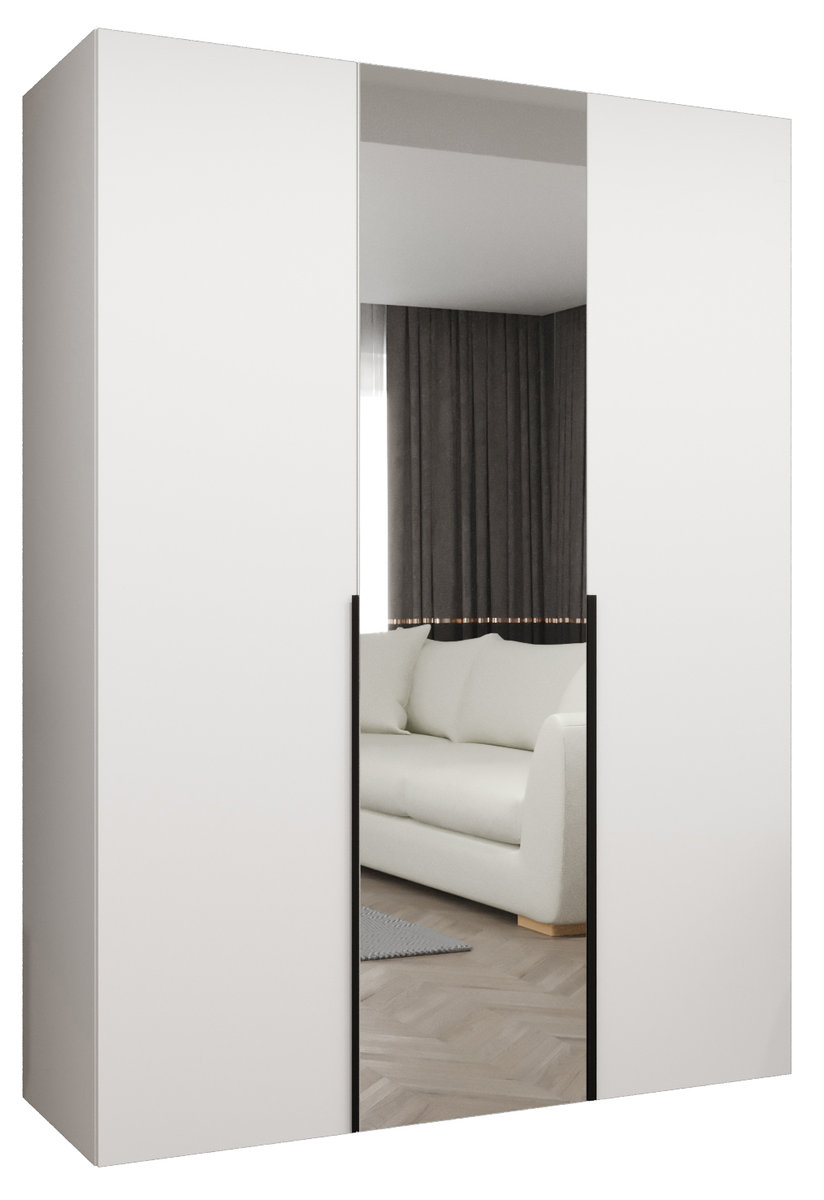 Szafa uchylna otwierana ALICANTE 2 150 wys. 202 cm Biały + u. Czarny