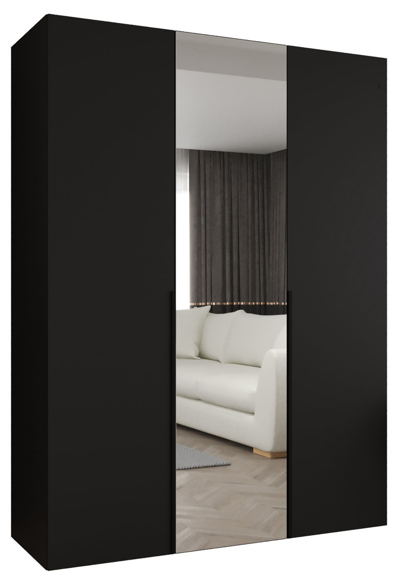 Szafa uchylna otwierana ALICANTE 2 150 wys. 202 cm Czarny + u. Czarny