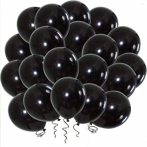 BALONY DEKORACJA URODZINY WESELE ŚLUB CZARNY 100x