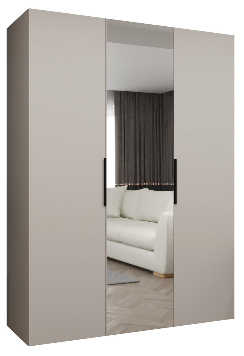 Szafa uchylna otwierana MARBELLA 2 150 wys. 202 cm Kaszmir + u. Czarny