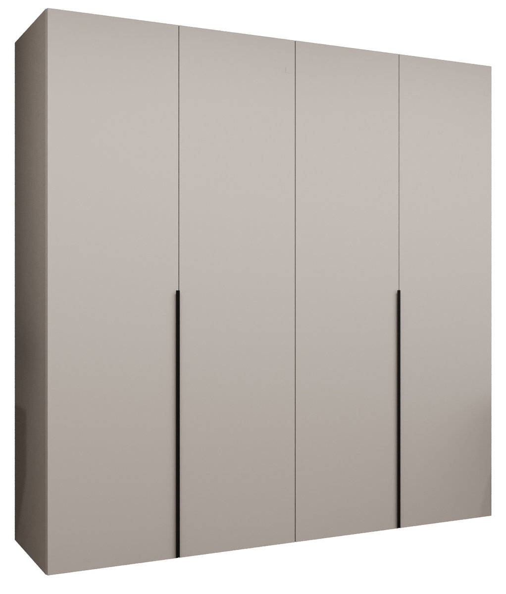 Szafa uchylna otwierana ALICANTE 1 200 wys. 202 cm Kaszmir + u. Czarny