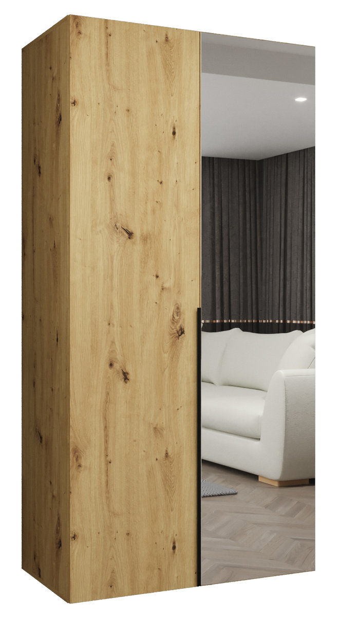 Szafa uchylna otwierana ALICANTE 2 100 wys. 202 cm Artisan + u. Czarny