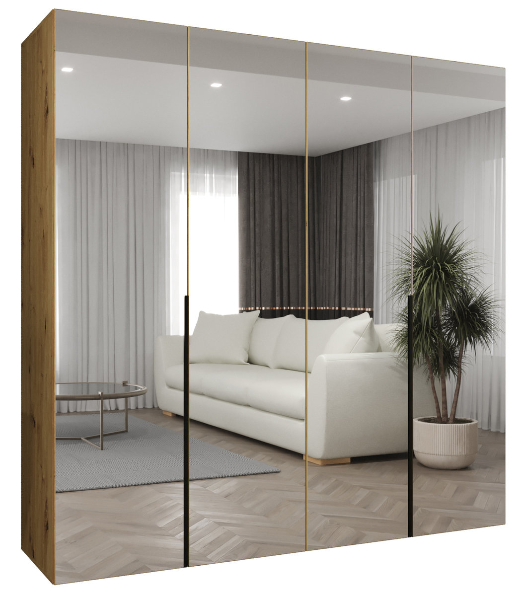 Szafa uchylna otwierana ALICANTE 3 200 wys. 202 cm Artisan + u. Czarny