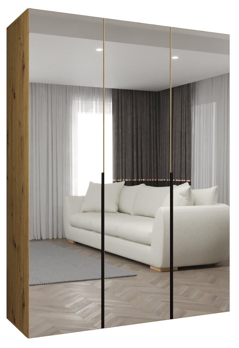 Szafa uchylna otwierana ALICANTE 3 150 wys. 202 cm Artisan + u. Czarny