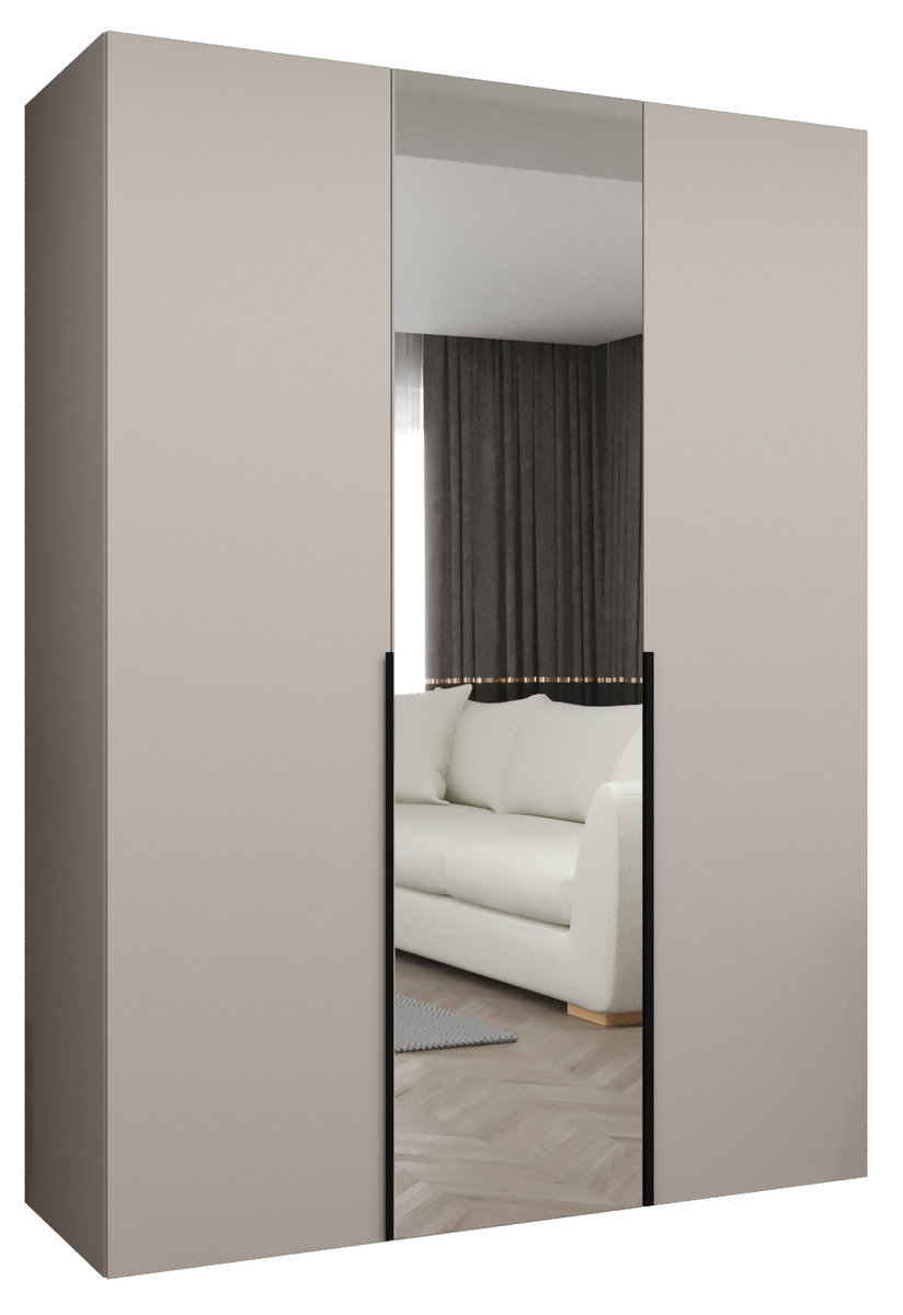 Szafa uchylna otwierana ALICANTE 2 150 wys. 202 cm Kaszmir + u. Czarny