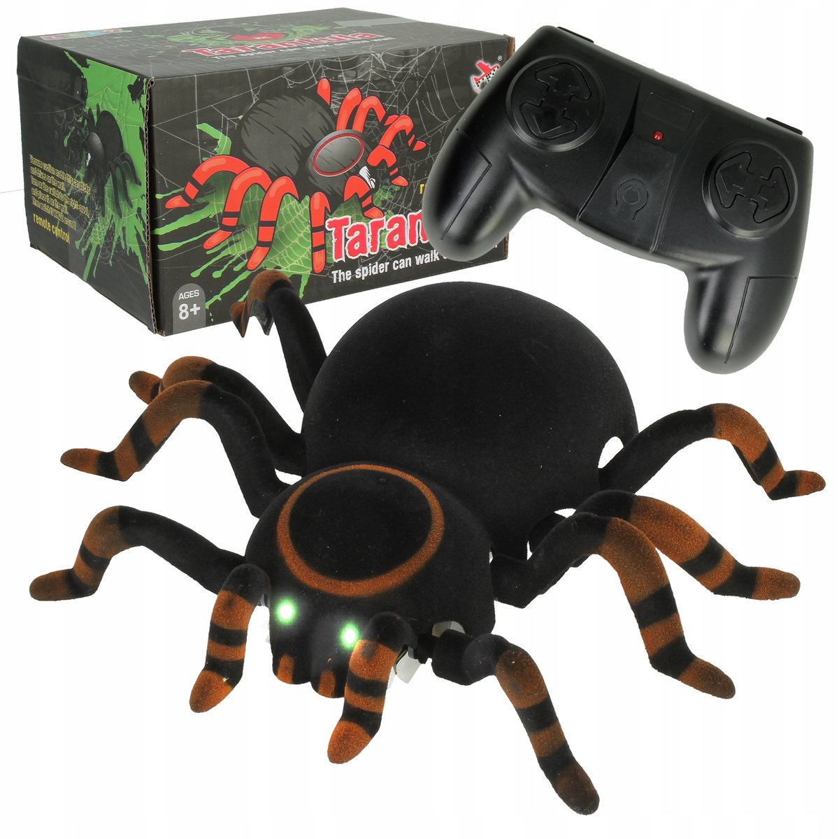Zdalnie Sterowany Pająk Zabawka TARANTULA Jeździ po Ścianie Podłodze DUŻY