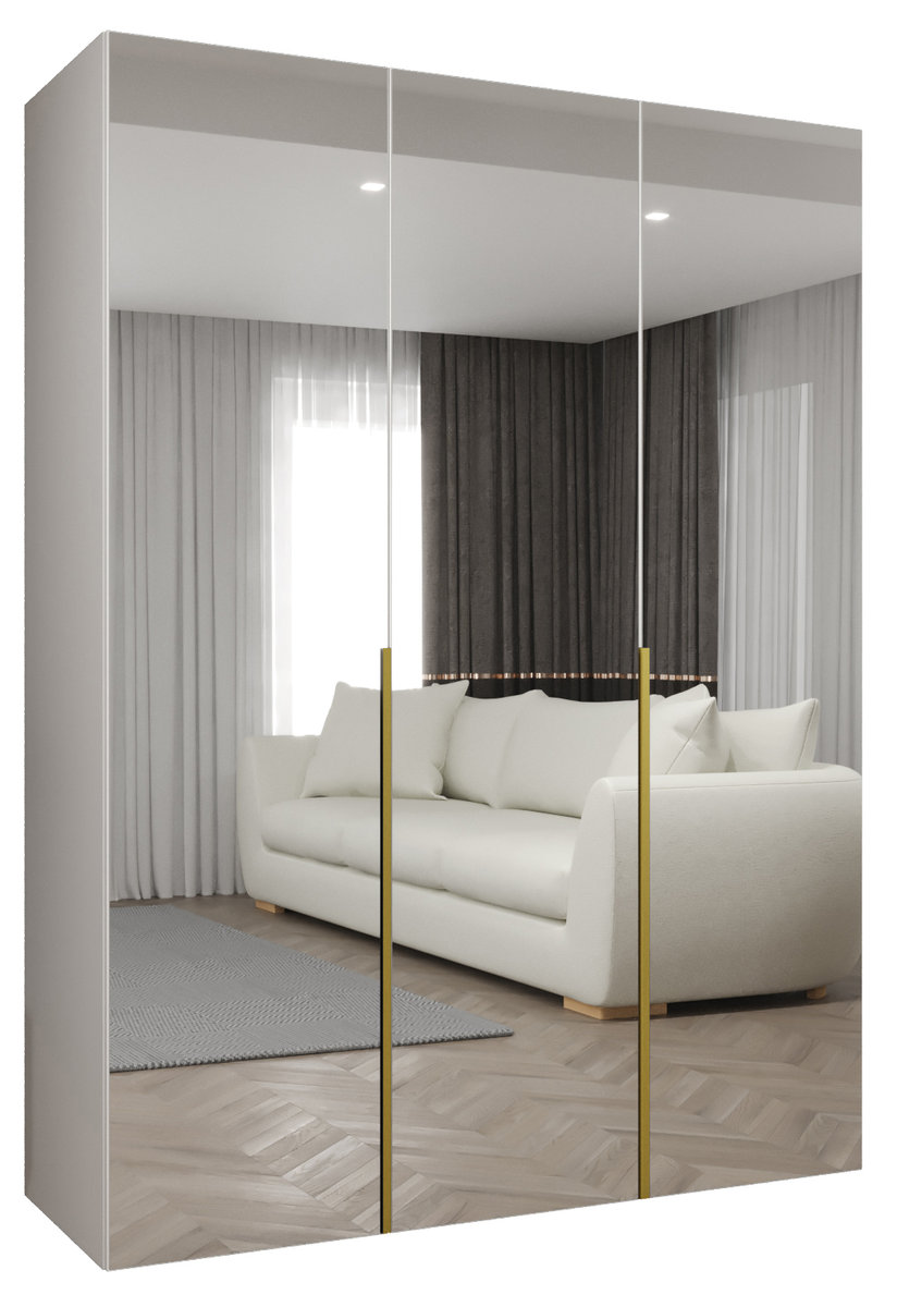 Szafa uchylna otwierana ALICANTE 3 150 wys. 202 cm Biały + u. Złoty