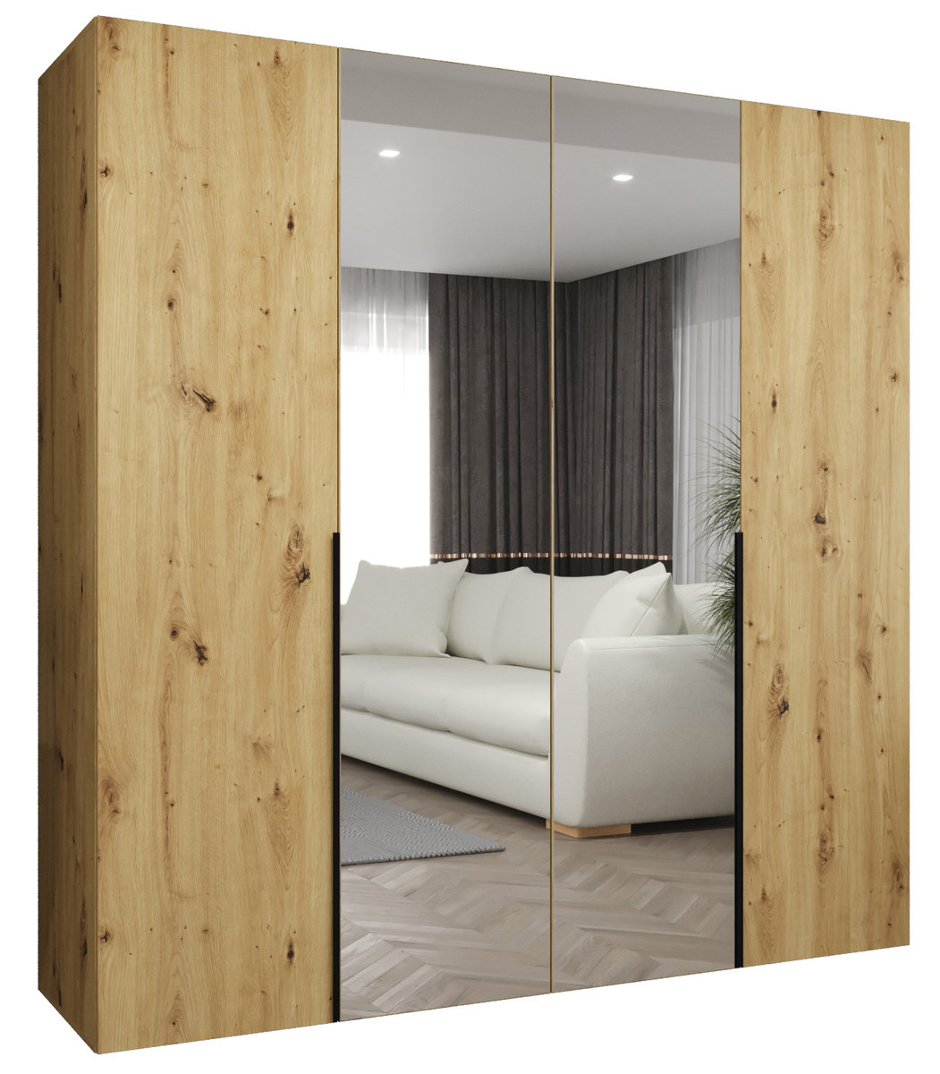 Szafa uchylna otwierana ALICANTE 2 200 wys. 202 cm Artisan + u. Czarny