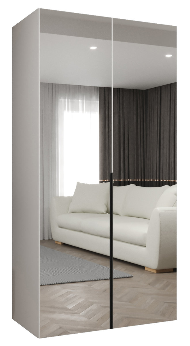 Szafa uchylna otwierana ALICANTE 3 100 wys. 202 cm Biały + u. Czarny