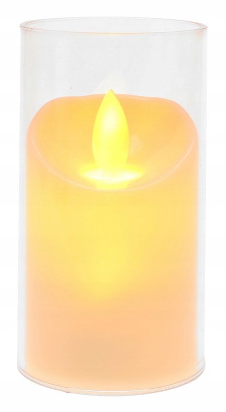 ŚWIECA LED 10cm Na Baterie Wkład do ZNICZA Efekt PŁOMIENIA Świeczka 1184