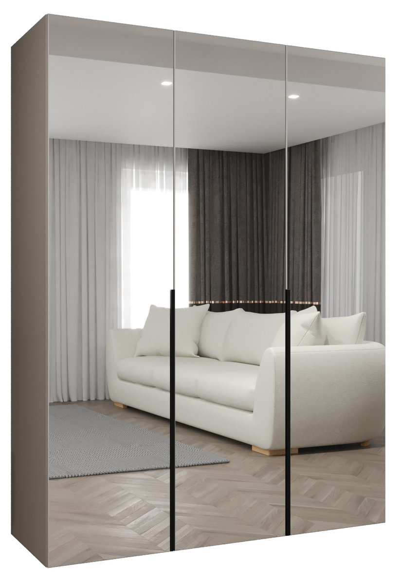 Szafa uchylna otwierana ALICANTE 3 150 wys. 202 cm Kaszmir + u. Czarny