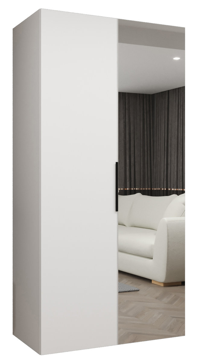 Szafa uchylna otwierana MARBELLA 2 100 wys. 202 cm Biały + u. Czarny