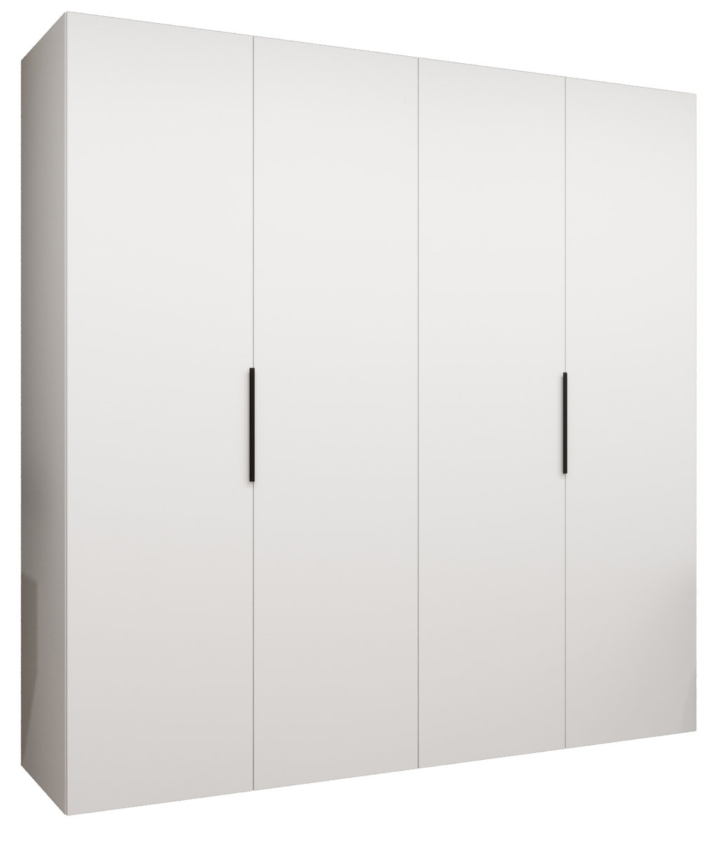 Szafa uchylna otwierana MARBELLA 1 200 wys. 202 cm Biały + u. Czarny