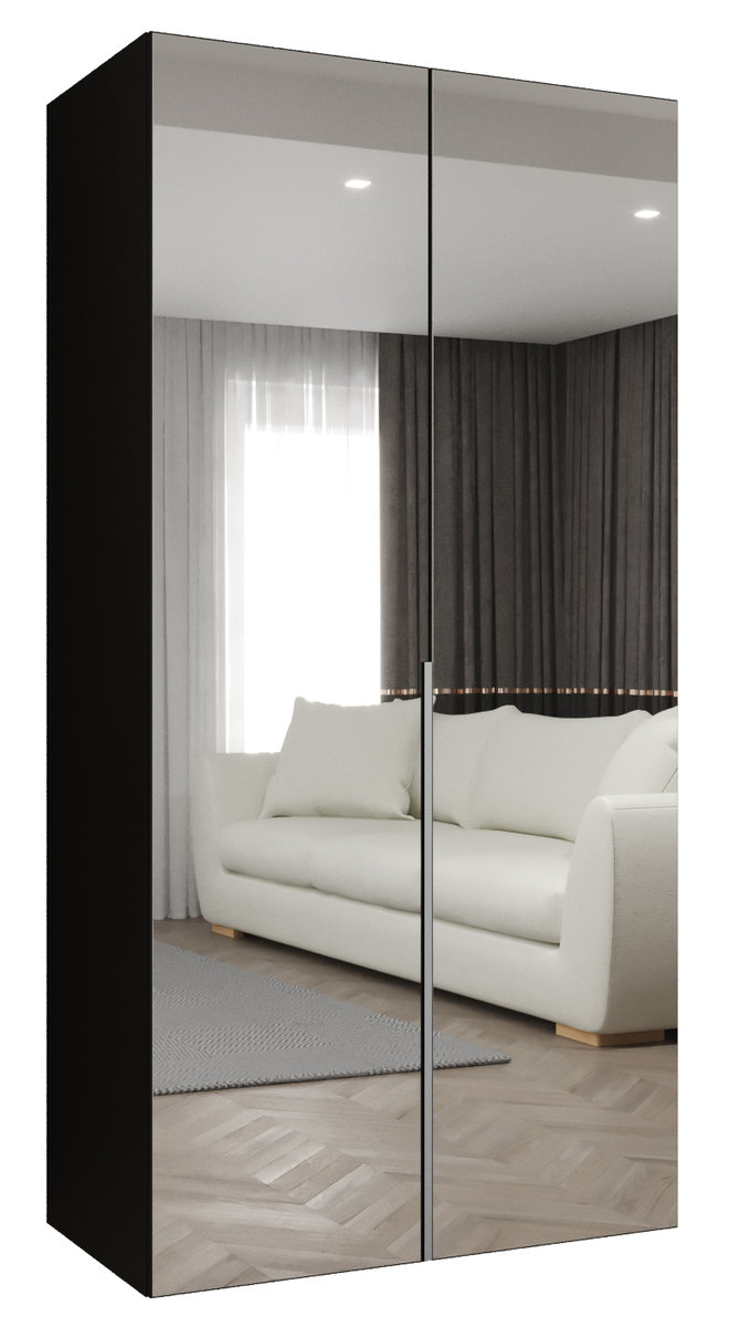 Szafa uchylna otwierana ALICANTE 3 100 wys. 202 cm Czarny + u. Kaszmir