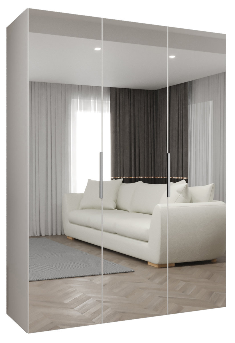 Szafa uchylna otwierana MARBELLA 3 150 wys. 202 cm Biały + u. Kaszmir