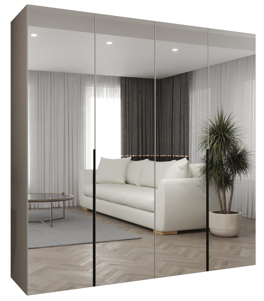 Szafa uchylna otwierana ALICANTE 3 200 wys. 202 cm Kaszmir + u. Czarny