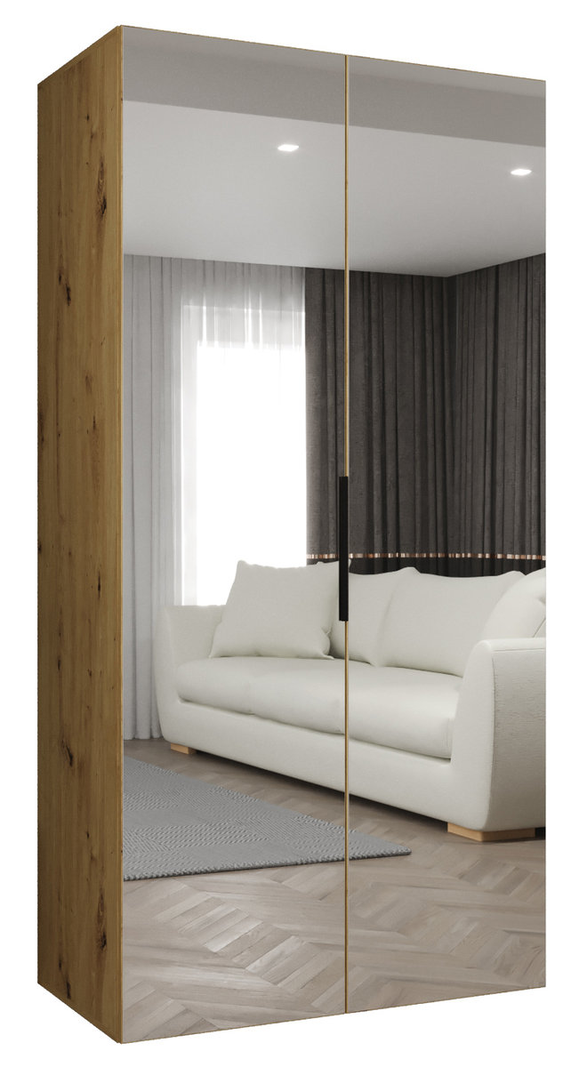 Szafa uchylna otwierana MARBELLA 3 100 wys. 202 cm Artisan + u. Czarny