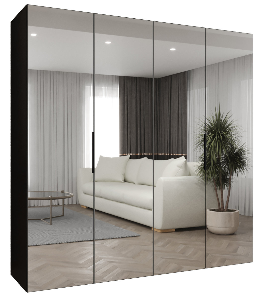 Szafa uchylna otwierana MARBELLA 3 200 wys. 202 cm Czarny + u. Czarny